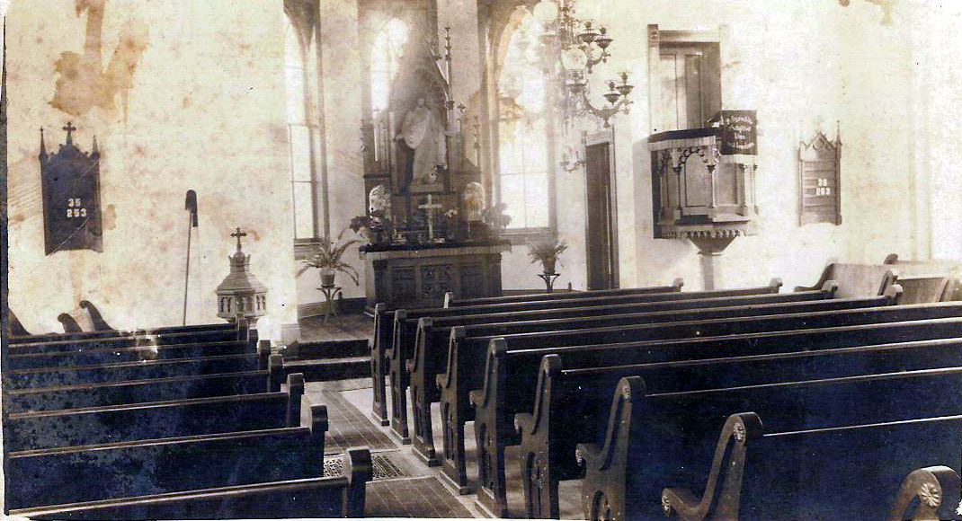 Early interior of St. John's Post Oak, c. 1905–1915